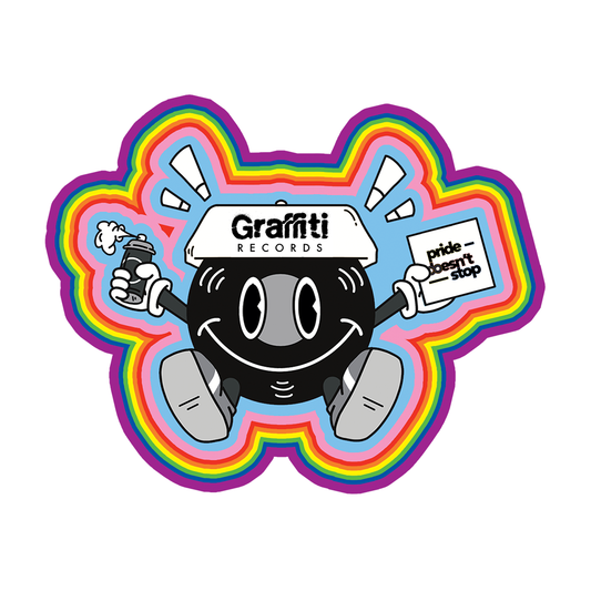 Graffiti Records Mascot Pride Sticker - ADD ON ONLY